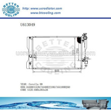 Aluminiumkühler für TOYOTA 08 Corolla 1640031520/1640022180/164100H260 Hersteller und Direktverkauf